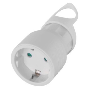 Socket SCHUKO straight, white