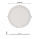 LED recessed luminaire NEXXO, round, white, 25W, neutral white