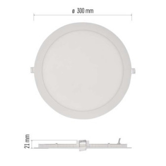 Oprawa do wbudowania LED NEXXO, okrągła, biała, 25 W, neutralna biel