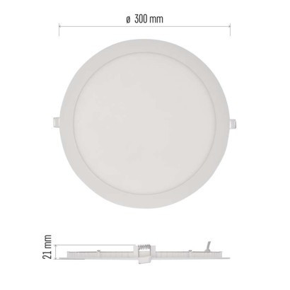 LED recessed luminaire NEXXO, round, white, 25W, neutral white