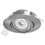 LED spotlight SIMMI silver, circle 5W warm white
