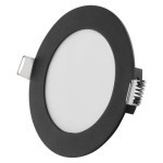 LED vstavané svietidlo NEXXO, okrúhle, čierne, 7 W, s možnosťou zmeny CCT