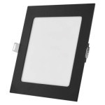 LED recessed luminaire NEXXO, square, black, 12,5W, with CCT change