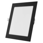 LED recessed luminaire NEXXO, square, black, 18W, with CCT change
