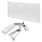 LED panel 30 × 60, obdĺžnikový zapustený biely, 18W neutrálna biela, núdzový