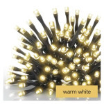Štandardná LED spojovacia vianočná reťaz - sople, 2,5 m, vonkajšia, teplá biela