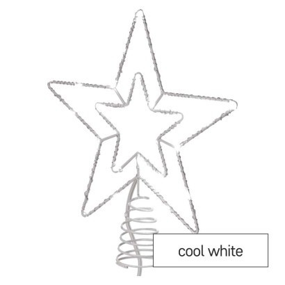 Štandardná LED vianočná hviezda, 28,5 cm, vnútorná a vonkajšia, studená biela