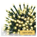 LED Christmas chain green, 12 m, indoor and outdoor, warm white