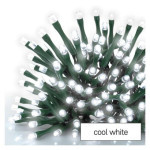 LED Christmas chain, 18 m, indoor and outdoor, cold white, timer