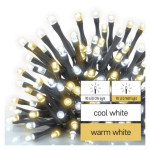 LED Christmas chain, 18 m, indoor and outdoor, warm/cold white, timer