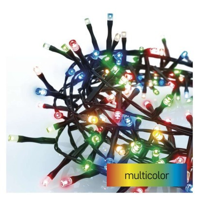 LED vianočná reťaz - ježko, 6 m, vnútorná a vonkajšia, viacfarebná, časovač