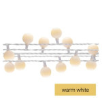 LED light cherry chain - balls 2,5 cm, 4 m, indoor and outdoor, warm white, timer