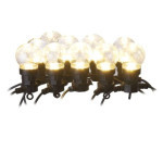LED-Lichterkette - 10x Partybirnen klar, 5 m, innen und außen, warmweiß
