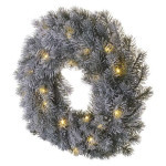 LED decoration - Advent wreath, 40 cm, 2x AA, indoor, warm white, timer