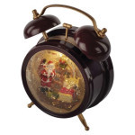 LED decoration - Christmas snowman alarm clock, 19 cm, 3x AA, indoor, warm white, timer