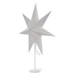 Świecznik na żarówkę E14 z papierową gwiazdą, biały, 67x45 cm, wewnętrzny