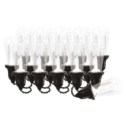Svetelná reťaz LED - 16x párty žiarovky číre, 7,6 m, vnútorné a vonkajšie, teplá biela