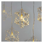 LED Christmas curtain - snowflakes, 84 cm, indoor and outdoor, warm white