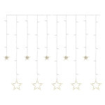 LED Christmas curtain - stars, 185x105 cm, indoor, warm white