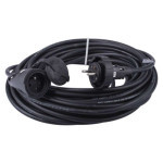 Outdoor extension cable 20 m / 1 socket / black / rubber / 230 V / 2.5 mm2