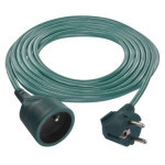 Extension cable 5 m / 1 socket / green / PVC / 1 mm2