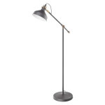 Floor lamp ARTHUR for E27 bulb, 150cm, dark grey