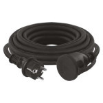 Outdoor extension cable 5 m / 1 socket / black / rubber-neoprene / 230 V / 1.5 mm2