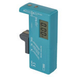 Universal battery tester (AA, AAA, C, D, 9V, button cell)