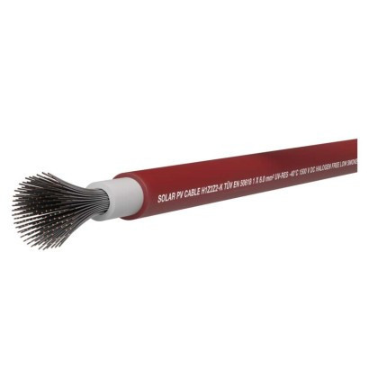 Solar cable PV H1Z2Z2 red 6mm, 500 m