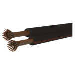 Double wire unshielded 2x0,15mm black/brown, 200m
