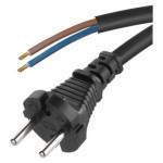 Flexo rubber cord 2×1mm2, 3m, black