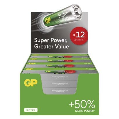 Alkalické batérie GP Super AAA (LR03), 288 ks, krabička