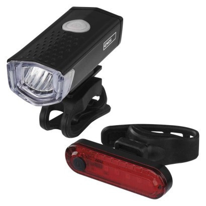 LED front   rear rechargeable bike light P3923, 90 lm