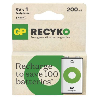 Rechargeable battery GP ReCyko 200 (9V)
