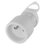 Straight socket, white