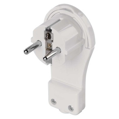 Angled fork for extension cable, white
