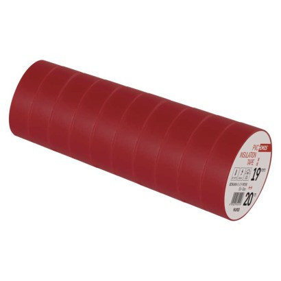 Taśma izolacyjna PVC 19 mm / 20 m czerwona