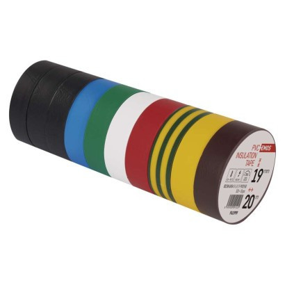 Taśma izolacyjna PVC 19mm / 20m mix kolorów