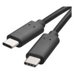 Kabel USB-C 3.1 / USB-C 3.1 do ładowania i transmisji danych, 1 m, czarny