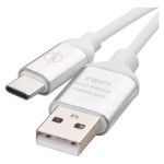 USB-A 2.0 / USB-C 2.0 Lade- und Datenkabel, 1 m, weiß