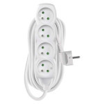 Extension cable 7 m / 4 sockets / white / PVC / 1 mm2