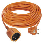 Extension cable 30 m / 1 socket / orange / PVC / 250 V / 1.5 mm2