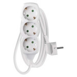 Extension cable 1.5 m / 3 sockets / white / PVC / 1.5 mm2