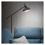 Lampa podłogowa ARTHUR na żarówkę E27, 150cm, ciemnoszara