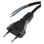 Flexo PVC cord 2×0,75mm2, 2m, black