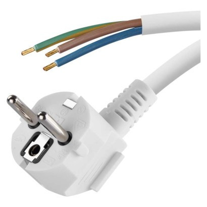 Elastyczny przewód PVC 3×1,0 mm2, 3 m, biały