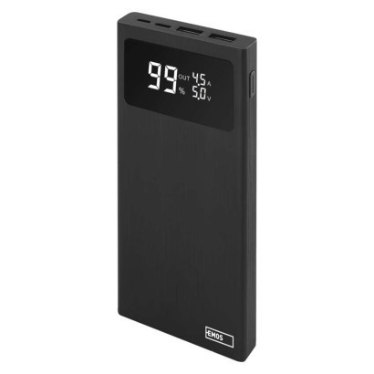 Powerbank EMOS BetaQ 10, 10 000 mAh, 22,5 W, schwarz