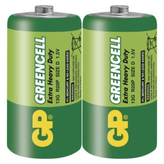 Zinková vzduchová batéria GP Greencell D (R20)