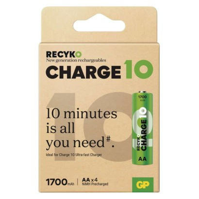 GP ReCyko Charge 10 AA Rechargeable Battery (HR6)