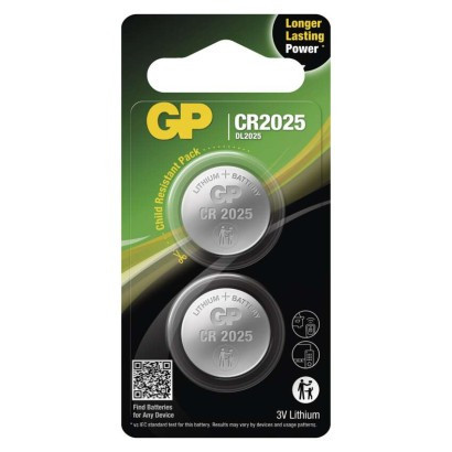 GP CR2025 lithium button cell battery